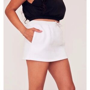 Shaci White Sweat Skirt